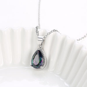 Mystic Topaz Pear Cut Necklace Gemstone