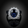Sapphire Blossoming Pave Ring in 18K White Gold