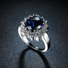 Sapphire Blossoming Pav'e Ring in 18K White Gold