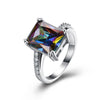 Mystic Topaz Emerald Cut Pav'e Cocktail Ring, , Golden NYC Jewelry, Golden NYC Jewelry fashion jewelry, cheap jewelry, jewelry for mom, 