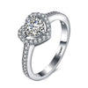 Pave Heart Princess Cut Engagement Ring - Golden NYC Jewelry www.goldennycjewelry.com fashion jewelry for women