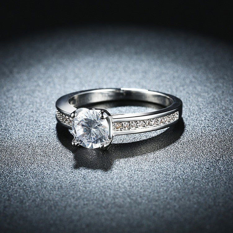 Filigree Solitaire Engagement Ring Set in 18K White Gold, , Golden NYC Jewelry, Golden NYC Jewelry jewelryjewelry deals, swarovski crystal jewelry, groupon jewelry,, jewelry for mom,