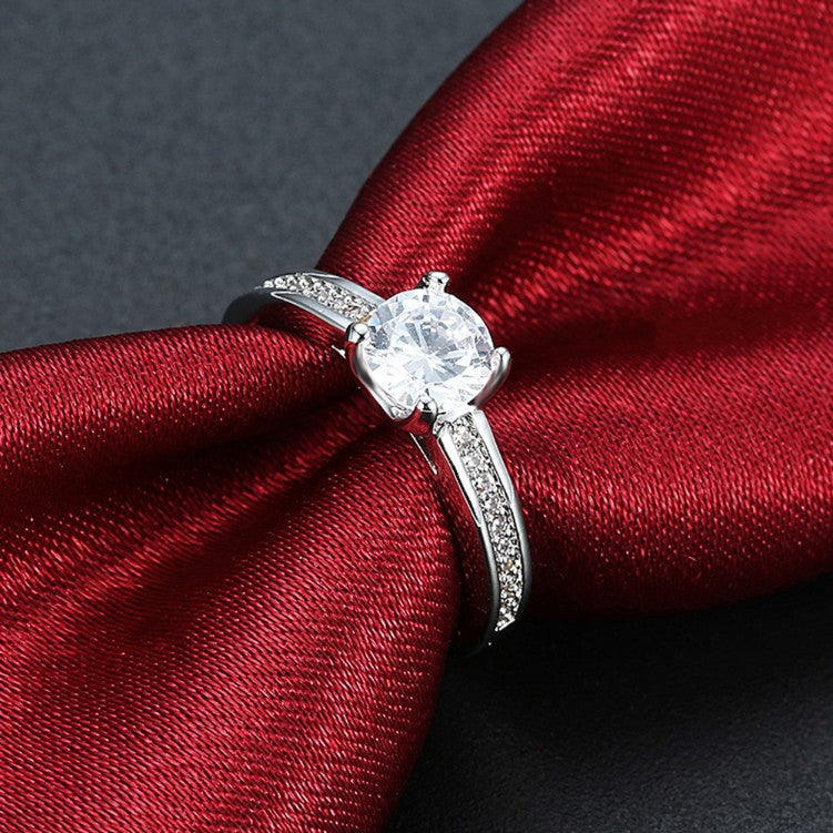 Filigree Solitaire Engagement Ring Set in 18K White Gold, , Golden NYC Jewelry, Golden NYC Jewelry jewelryjewelry deals, swarovski crystal jewelry, groupon jewelry,, jewelry for mom,