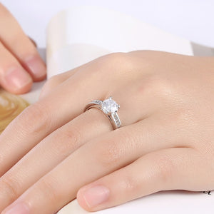 Filigree Solitaire Engagement Ring Set in 18K White Gold, , Golden NYC Jewelry, Golden NYC Jewelry  jewelryjewelry deals, swarovski crystal jewelry, groupon jewelry,, jewelry for mom,