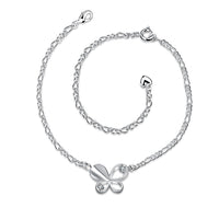 Butterfly Anklet in 18K White Gold Plated, Anklet, Golden NYC Jewelry, Golden NYC Jewelry jewelryjewelry deals, swarovski crystal jewelry, groupon jewelry,, jewelry for mom,