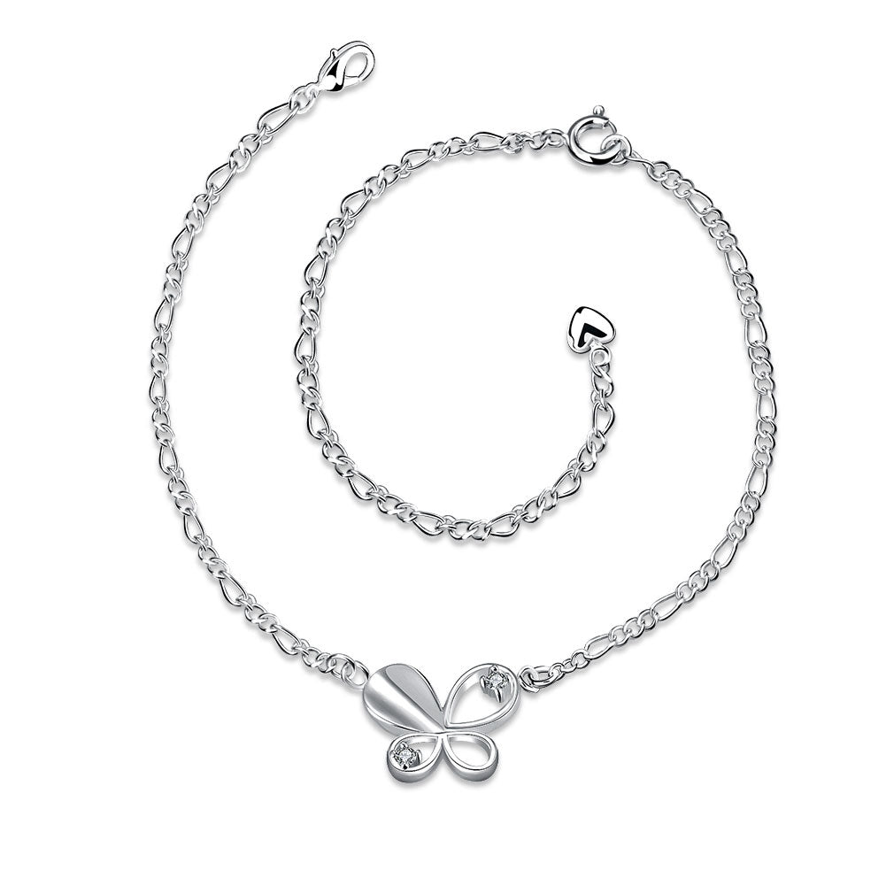 Butterfly Anklet in 18K White Gold Plated, Anklet, Golden NYC Jewelry, Golden NYC Jewelry jewelryjewelry deals, swarovski crystal jewelry, groupon jewelry,, jewelry for mom,