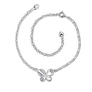 Butterfly Anklet in 18K White Gold Plated, Anklet, Golden NYC Jewelry, Golden NYC Jewelry  jewelryjewelry deals, swarovski crystal jewelry, groupon jewelry,, jewelry for mom,