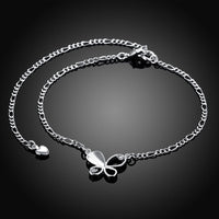 Butterfly Anklet in 18K White Gold Plated, Anklet, Golden NYC Jewelry, Golden NYC Jewelry jewelryjewelry deals, swarovski crystal jewelry, groupon jewelry,, jewelry for mom,