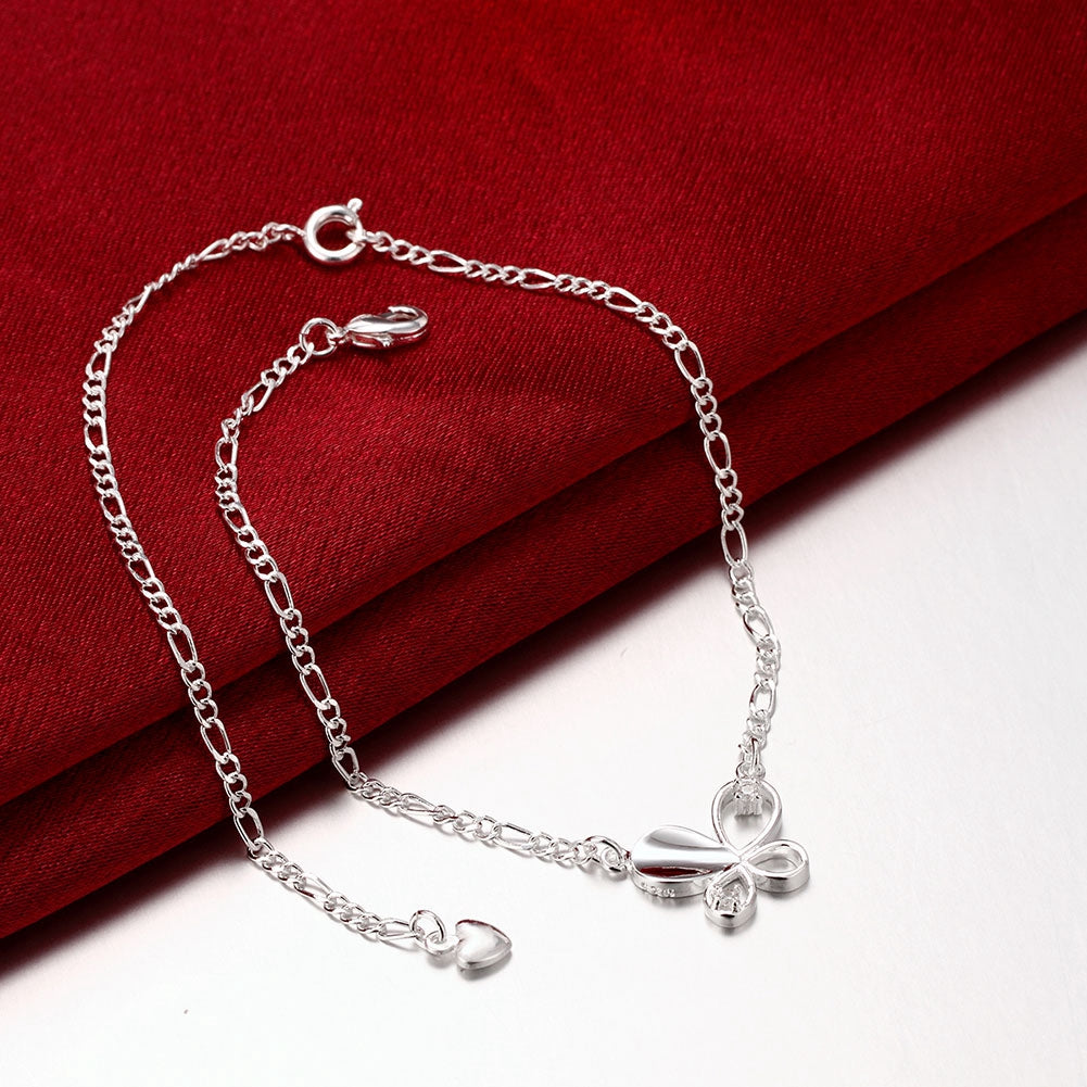 Butterfly Anklet in 18K White Gold Plated, Anklet, Golden NYC Jewelry, Golden NYC Jewelry jewelryjewelry deals, swarovski crystal jewelry, groupon jewelry,, jewelry for mom,