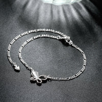 Butterfly Anklet in 18K White Gold Plated, Anklet, Golden NYC Jewelry, Golden NYC Jewelry jewelryjewelry deals, swarovski crystal jewelry, groupon jewelry,, jewelry for mom,