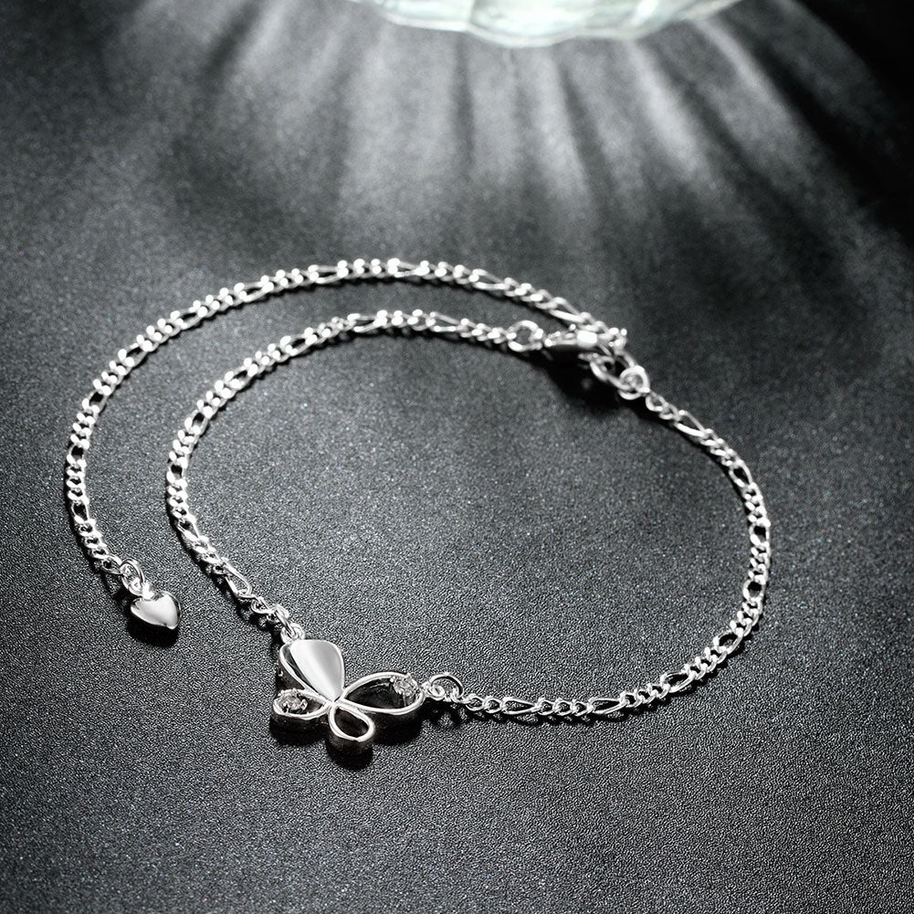 Butterfly Anklet in 18K White Gold Plated, Anklet, Golden NYC Jewelry, Golden NYC Jewelry jewelryjewelry deals, swarovski crystal jewelry, groupon jewelry,, jewelry for mom,