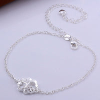 Clover Anklet in 18K White Gold Plated, Anklet, Golden NYC Jewelry, Golden NYC Jewelry jewelryjewelry deals, swarovski crystal jewelry, groupon jewelry,, jewelry for mom,
