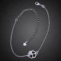 Clover Anklet in 18K White Gold Plated, Anklet, Golden NYC Jewelry, Golden NYC Jewelry jewelryjewelry deals, swarovski crystal jewelry, groupon jewelry,, jewelry for mom,