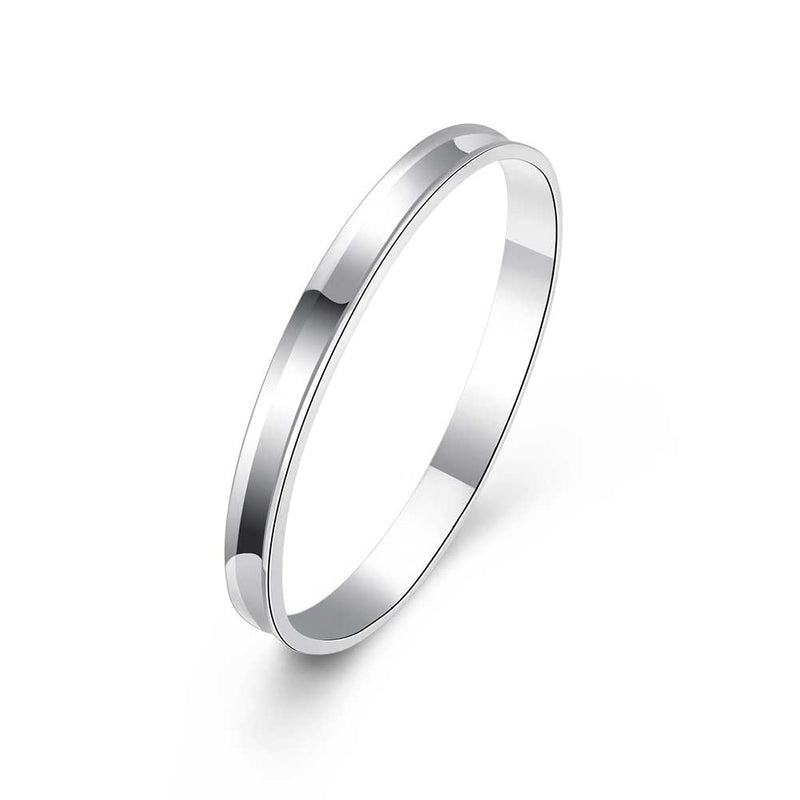 Classic 7" Slip on Bangle in 18K White Gold Plated, Bracelet, Golden NYC Jewelry, Golden NYC Jewelry jewelryjewelry deals, swarovski crystal jewelry, groupon jewelry,, jewelry for mom,