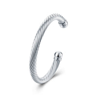 Classic Twist Adjustable Cuff Bangle in 18K White Gold Plated, Bangle, Golden NYC Jewelry, Golden NYC Jewelry jewelryjewelry deals, swarovski crystal jewelry, groupon jewelry,, jewelry for mom,