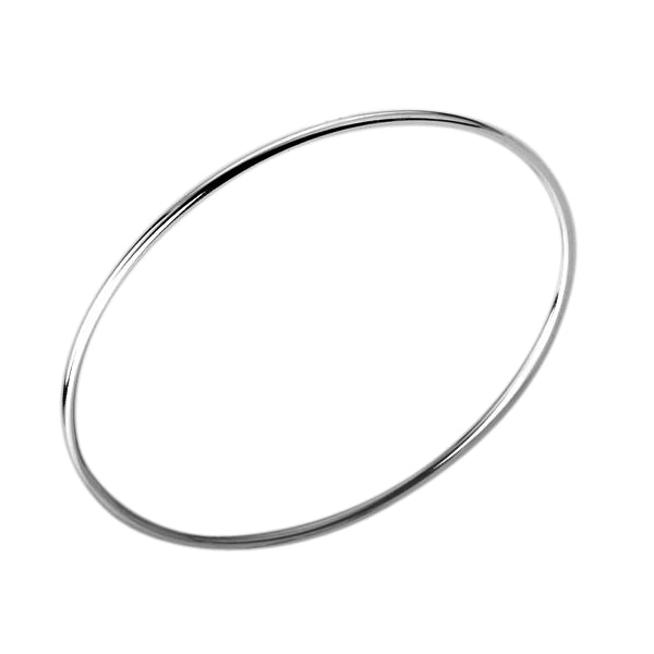 Thin Bangle in 18K White Gold Plated