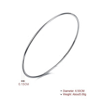 Thin Bangle in 18K White Gold Plated