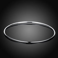 Thin Bangle in 18K White Gold Plated