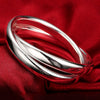 Rolling Bands Bangle in 18K White Gold Plated