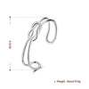 Tie Knot Cuff Bangle in 18K White Gold Plated