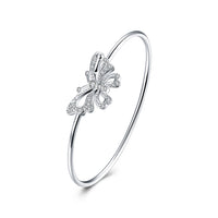Butterfly Cuff Bangle in 18K White Gold Plated, Bangle, Golden NYC Jewelry, Golden NYC Jewelry jewelryjewelry deals, swarovski crystal jewelry, groupon jewelry,, jewelry for mom,