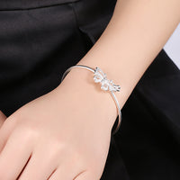 Butterfly Cuff Bangle in 18K White Gold Plated, Bangle, Golden NYC Jewelry, Golden NYC Jewelry jewelryjewelry deals, swarovski crystal jewelry, groupon jewelry,, jewelry for mom,