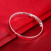 Smooth Cuff Bangle in 18K White Gold Plated