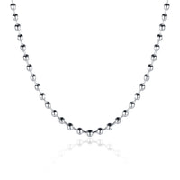 18K White Gold Plated Mini Beaded Ball Chain Necklace, , Golden NYC Jewelry, Golden NYC Jewelry jewelryjewelry deals, swarovski crystal jewelry, groupon jewelry,, jewelry for mom,