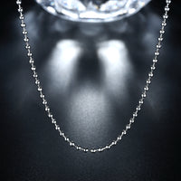 18K White Gold Plated Mini Beaded Ball Chain Necklace, , Golden NYC Jewelry, Golden NYC Jewelry jewelryjewelry deals, swarovski crystal jewelry, groupon jewelry,, jewelry for mom,