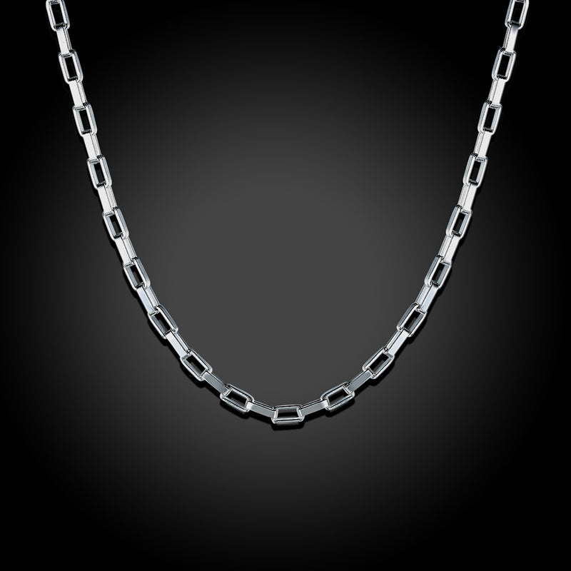 18K White Gold Plated Mariner Chain Necklace, , Golden NYC Jewelry, Golden NYC Jewelry jewelryjewelry deals, swarovski crystal jewelry, groupon jewelry,, jewelry for mom,