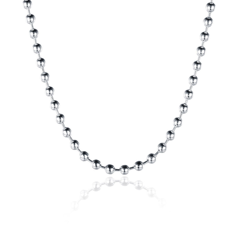 18K White Gold Plated Sleek Ball Beaded Chain Necklace, , Golden NYC Jewelry, Golden NYC Jewelry jewelryjewelry deals, swarovski crystal jewelry, groupon jewelry,, jewelry for mom,