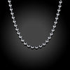 18K White Gold Plated Sleek Ball Beaded Chain Necklace, , Golden NYC Jewelry, Golden NYC Jewelry jewelryjewelry deals, swarovski crystal jewelry, groupon jewelry,, jewelry for mom,
