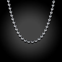 18K White Gold Plated Sleek Ball Beaded Chain Necklace, , Golden NYC Jewelry, Golden NYC Jewelry jewelryjewelry deals, swarovski crystal jewelry, groupon jewelry,, jewelry for mom,