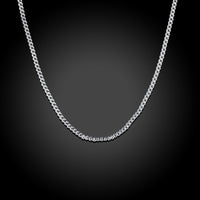 18K White Gold Plated French Chain Necklace, , Golden NYC Jewelry, Golden NYC Jewelry jewelryjewelry deals, swarovski crystal jewelry, groupon jewelry,, jewelry for mom,