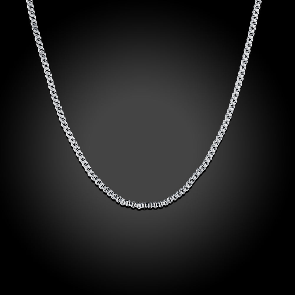 18K White Gold Plated French Chain Necklace, , Golden NYC Jewelry, Golden NYC Jewelry jewelryjewelry deals, swarovski crystal jewelry, groupon jewelry,, jewelry for mom,
