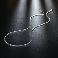 18K White Gold Plated French Chain Necklace, , Golden NYC Jewelry, Golden NYC Jewelry jewelryjewelry deals, swarovski crystal jewelry, groupon jewelry,, jewelry for mom,