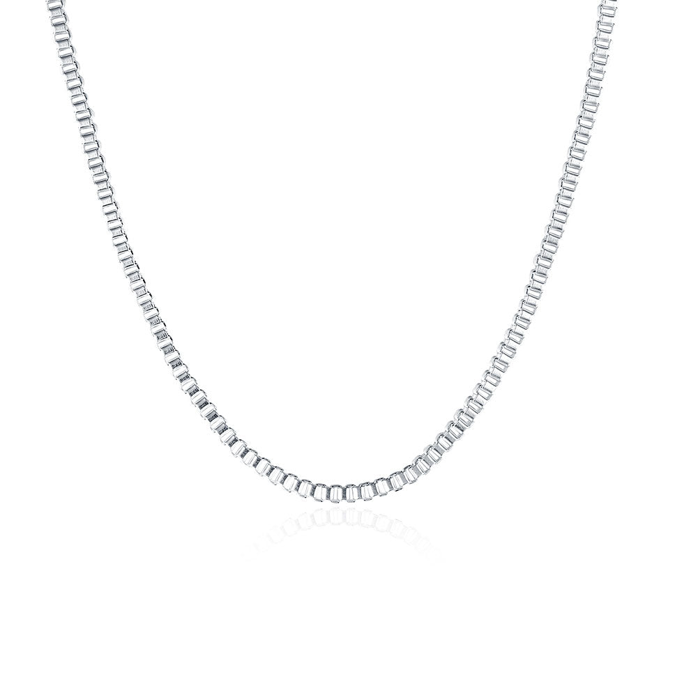 18K White Gold Plated Italian Figaro Chain Necklace, , Golden NYC Jewelry, Golden NYC Jewelry jewelryjewelry deals, swarovski crystal jewelry, groupon jewelry,, jewelry for mom,