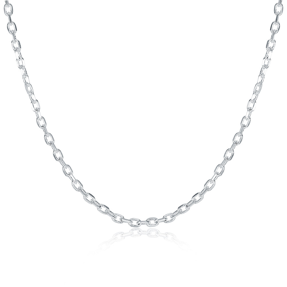 18K White Gold Plated Mini Link Chain Necklace, , Golden NYC Jewelry, Golden NYC Jewelry jewelryjewelry deals, swarovski crystal jewelry, groupon jewelry,, jewelry for mom,