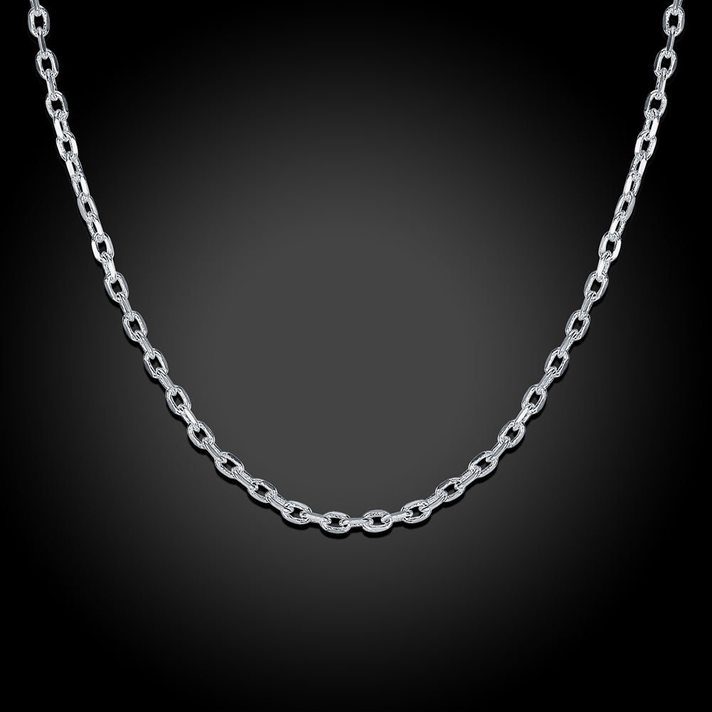 18K White Gold Plated Mini Link Chain Necklace, , Golden NYC Jewelry, Golden NYC Jewelry jewelryjewelry deals, swarovski crystal jewelry, groupon jewelry,, jewelry for mom,