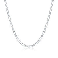 18K White Gold Plated Cuban Figaro Chain Necklace, , Golden NYC Jewelry, Golden NYC Jewelry jewelryjewelry deals, swarovski crystal jewelry, groupon jewelry,, jewelry for mom,