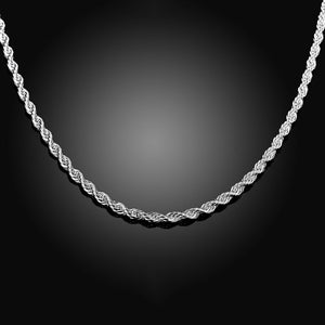18K White Gold Plated  Twisted Rope Chain Necklace, , Golden NYC Jewelry, Golden NYC Jewelry  jewelryjewelry deals, swarovski crystal jewelry, groupon jewelry,, jewelry for mom,