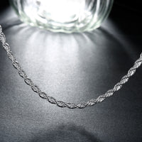 18K White Gold Plated Twisted Rope Chain Necklace, , Golden NYC Jewelry, Golden NYC Jewelry jewelryjewelry deals, swarovski crystal jewelry, groupon jewelry,, jewelry for mom,