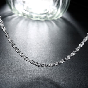 18K White Gold Plated  Twisted Rope Chain Necklace, , Golden NYC Jewelry, Golden NYC Jewelry  jewelryjewelry deals, swarovski crystal jewelry, groupon jewelry,, jewelry for mom,