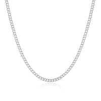 18K White Gold Plated Classic Curb Chain Necklace, , Golden NYC Jewelry, Golden NYC Jewelry jewelryjewelry deals, swarovski crystal jewelry, groupon jewelry,, jewelry for mom,