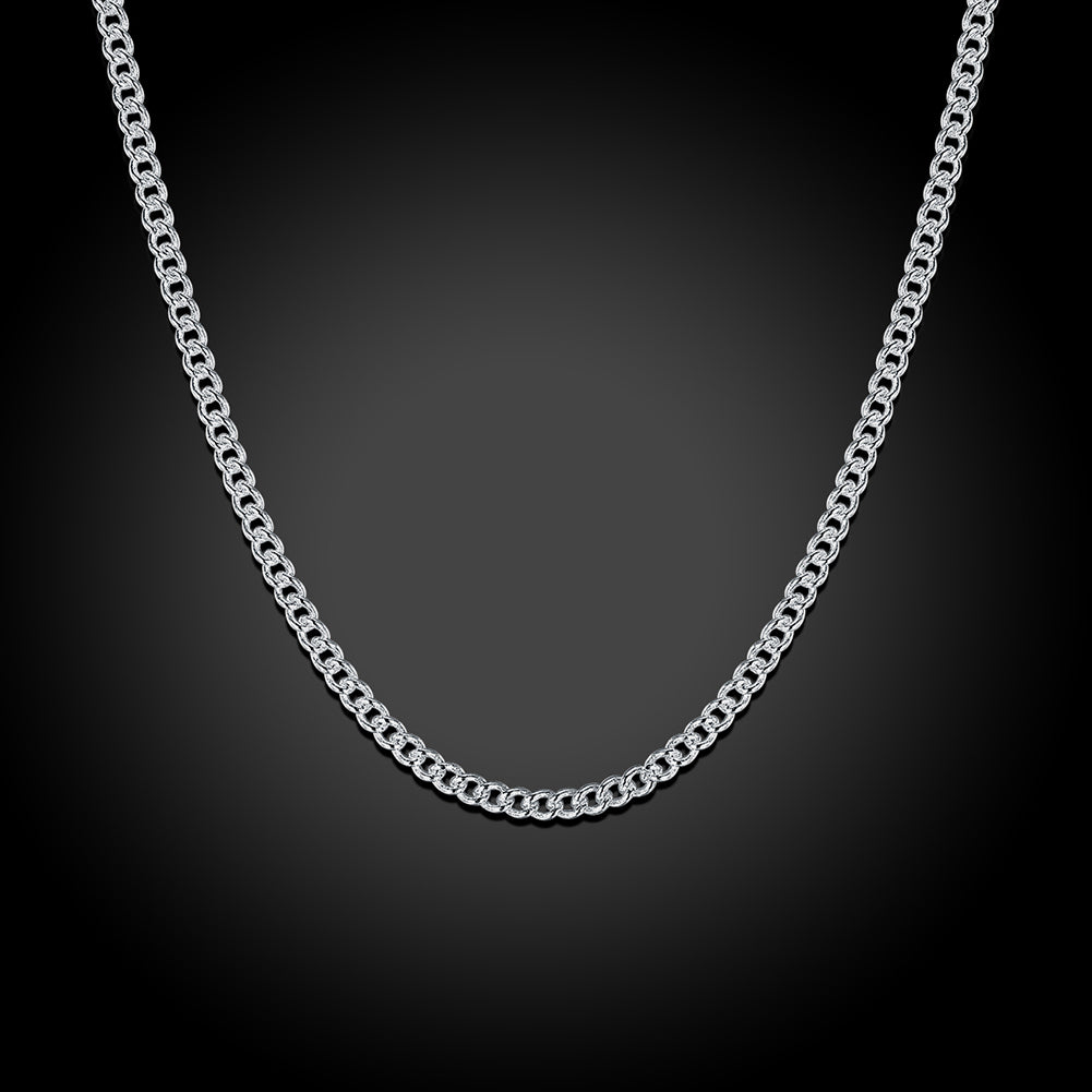 18K White Gold Plated Classic Curb Chain Necklace, , Golden NYC Jewelry, Golden NYC Jewelry jewelryjewelry deals, swarovski crystal jewelry, groupon jewelry,, jewelry for mom,