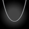 18K White Gold Plated  Classic Curb Chain Necklace, , Golden NYC Jewelry, Golden NYC Jewelry  jewelryjewelry deals, swarovski crystal jewelry, groupon jewelry,, jewelry for mom,