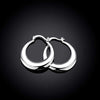French Locksmooth Hoop Earring in 18K White Gold Plated