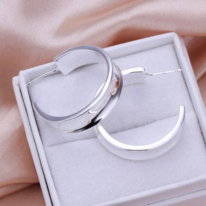 Classic White Gold Plated Hoop Earrings, Earring, Golden NYC Jewelry, Golden NYC Jewelry  jewelryjewelry deals, swarovski crystal jewelry, groupon jewelry,, jewelry for mom, 