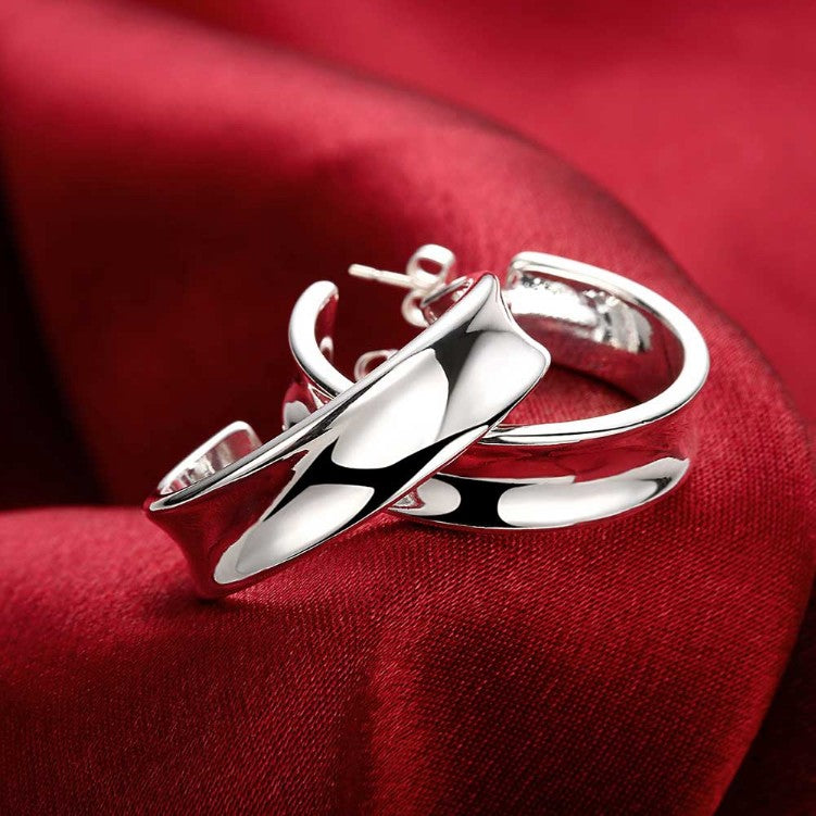 Classic White Gold Plated Hoop Earrings, Earring, Golden NYC Jewelry, Golden NYC Jewelry jewelryjewelry deals, swarovski crystal jewelry, groupon jewelry,, jewelry for mom, 