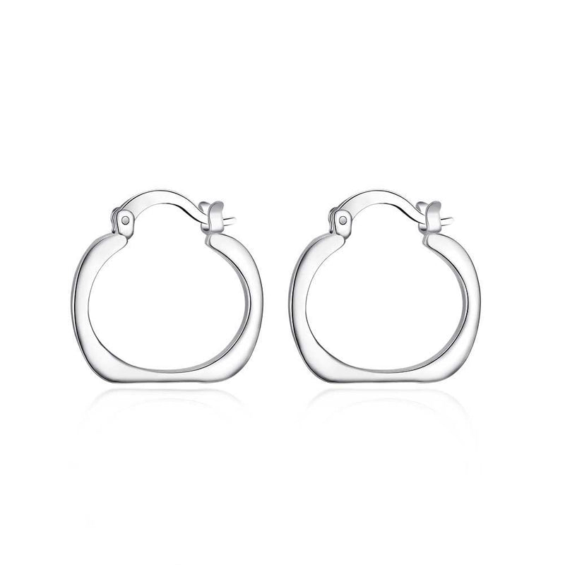Mini Small Hoop Earring in 18K White Gold Plated
